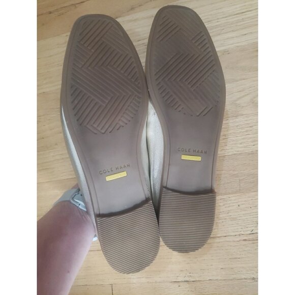 Cole Haan Shoes Loafers Women's Trinnie Leather Soft Style Flat Gold Sz 11 - Picture 11 of 12